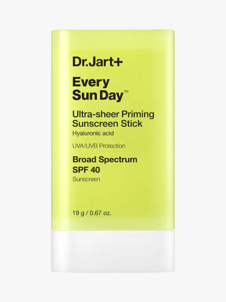 Dr. Jart+ Every Day Sun Day Invisible Korean Sunscreen Stick SPF 40 in branded component on a light gray background